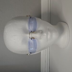 Kazuo Kawasaki MP-631 Eyeglass frames w/ tinted blue non-prescription lenses